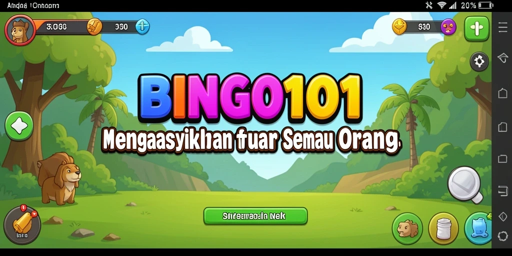 Tampilan menarik dari gameplay BINGO101 yang santai.