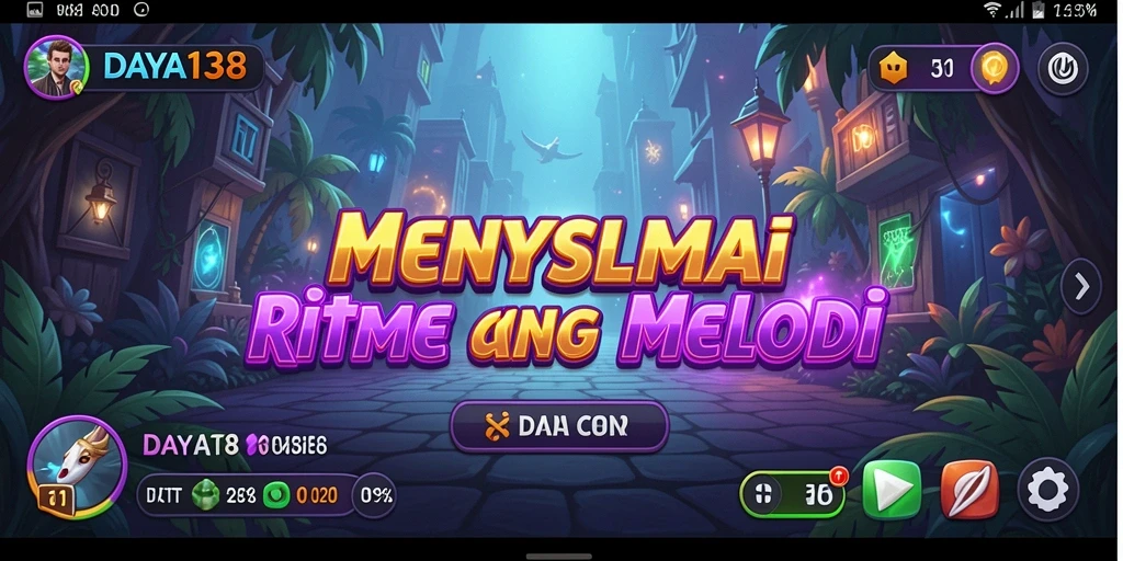 Tampilan gameplay menarik dari DAYA138 saat memainkan lagu favorit.