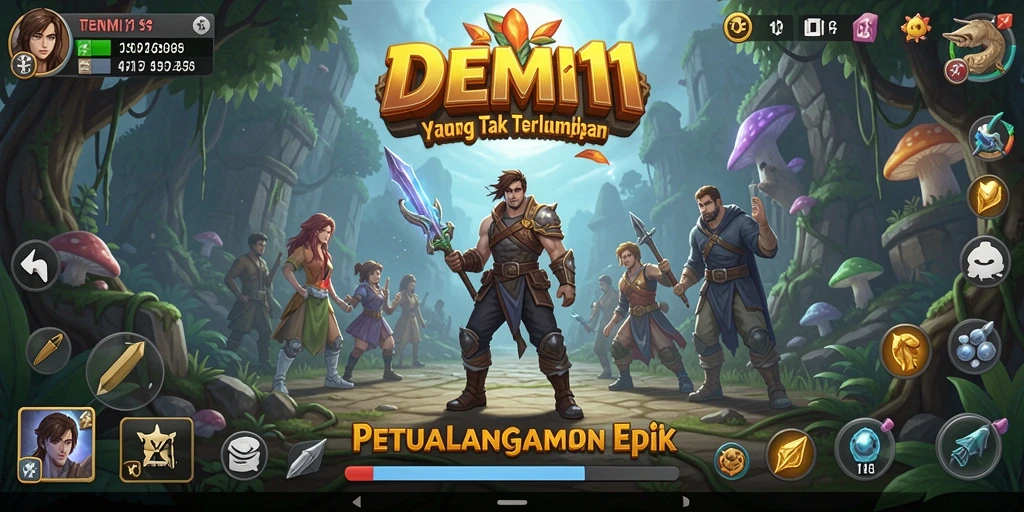Screenshot gameplay DEMI11 yang menunjukkan aksi petualangan seru.