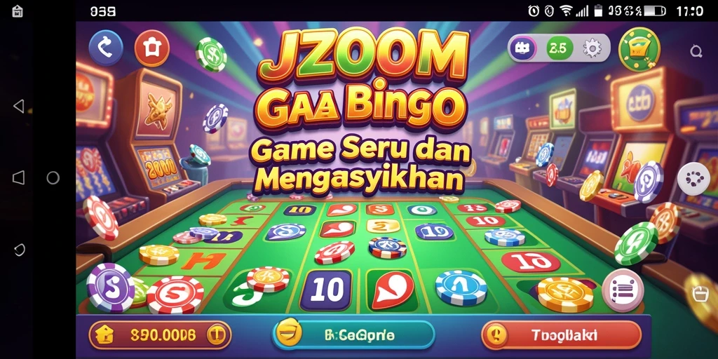 Tampilan bermain seru dalam permainan Bingo J200M.