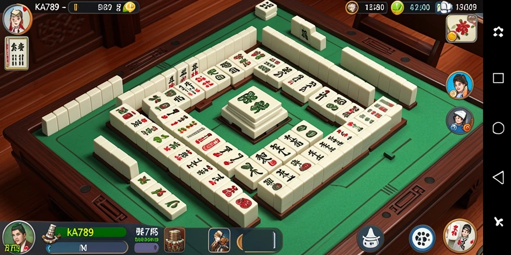 Screenshot gameplay KA789 menampilkan momen seru saat mencocokkan ubin Mahjong.