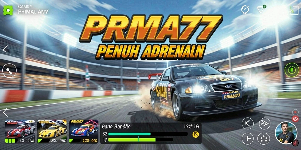 Tampilan gameplay Racing yang menegangkan di PRIMA77.
