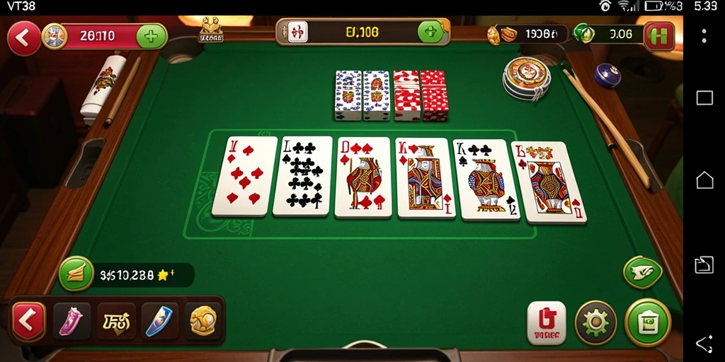 Screenshot gameplay VT38 yang menunjukkan momen seru bermain Domino.